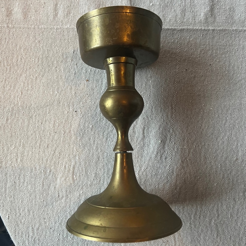 RIH India Vtg brass candlestick holder